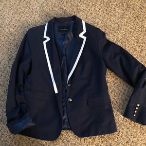 Navy Blazer with White Trim